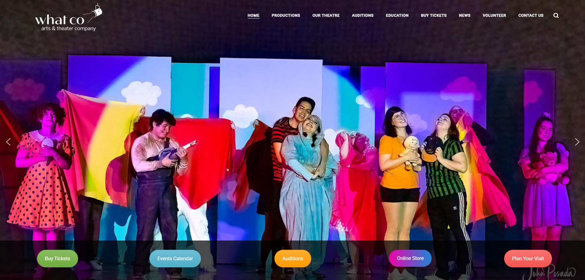 West Hudson Arts & Theatre Company website screenshot
